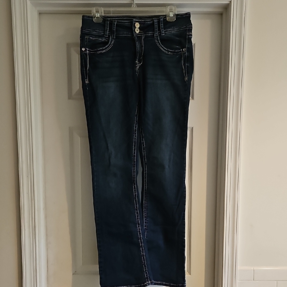 Wallflower Women's Midnight Blue Straight Leg Jeans